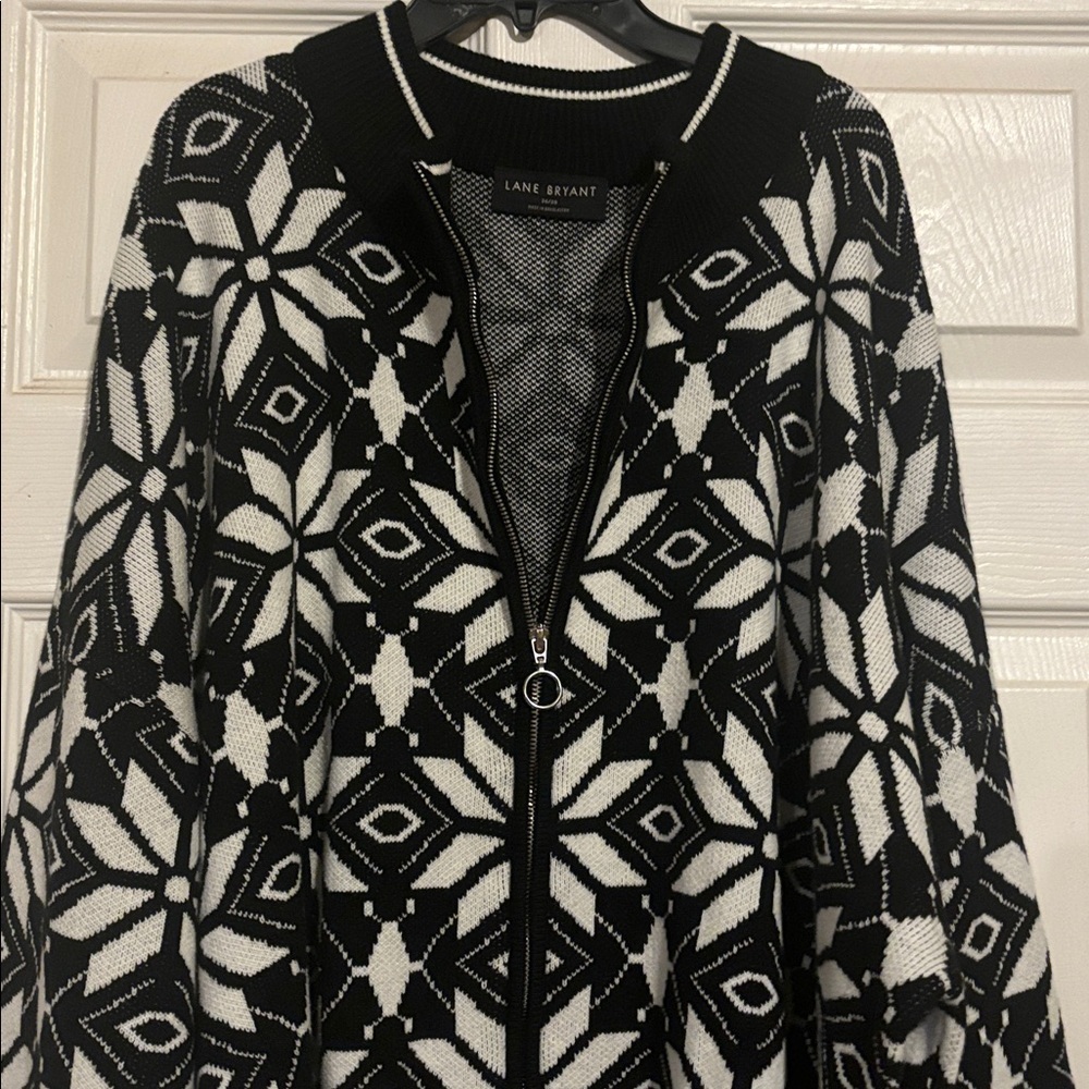 Lane Bryant Monochrome Knit Cardigan,sweater - Picture 8 of 14